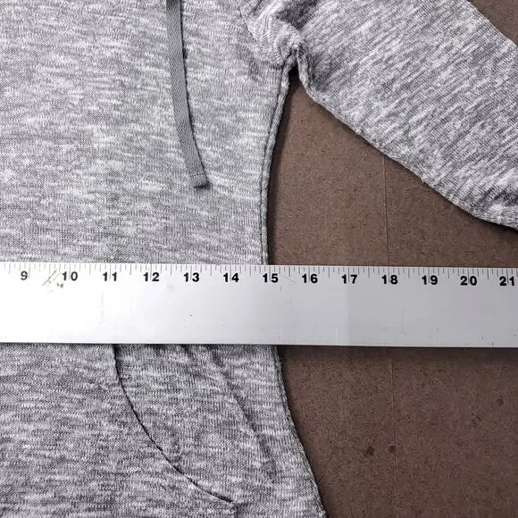 Miss Chievous Hoodie Womens M Gray Lace Crochet Back Pockets Casual Athleisure - Picture 5 of 13